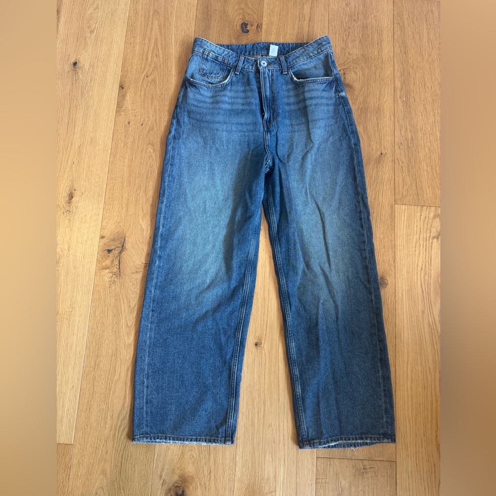 H&M Blue Relaxed Oversized Jeans